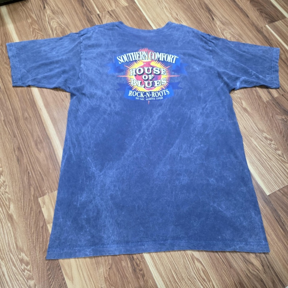Vintage Southern Comfort House Of Blues Shirt Mens XL Blue 1998 Rock-N-Roots